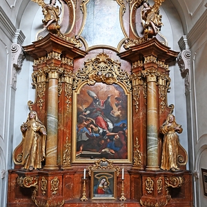 69 / © Wolfgang Hochreiter Augustinus- Altar: Gesamt-ansicht: Altarblatt von Antonio Bellucci