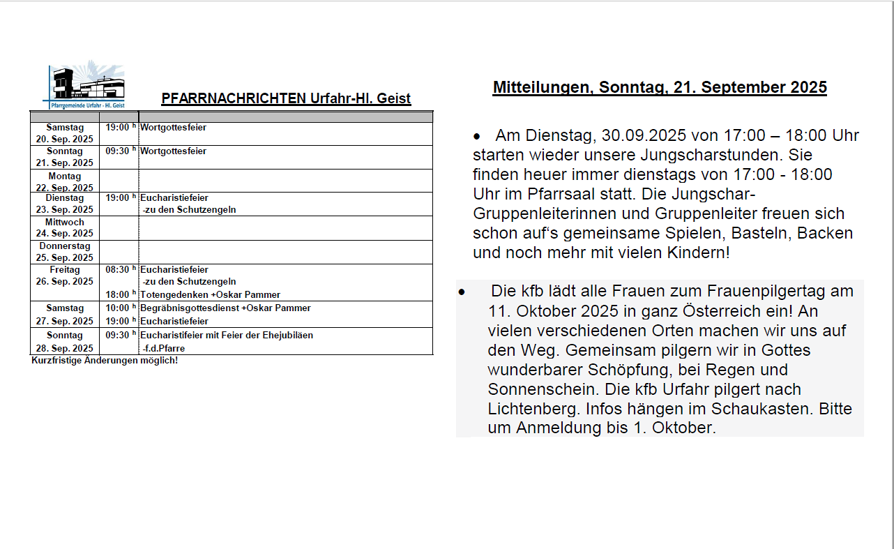 (c) Pfarrgemeinde Urfahr-Hl.Geist