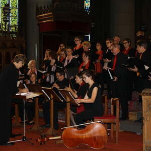 Der Hartkirchner Chor 'cantus toccare' bei der Vesper im Linzer Mariendom